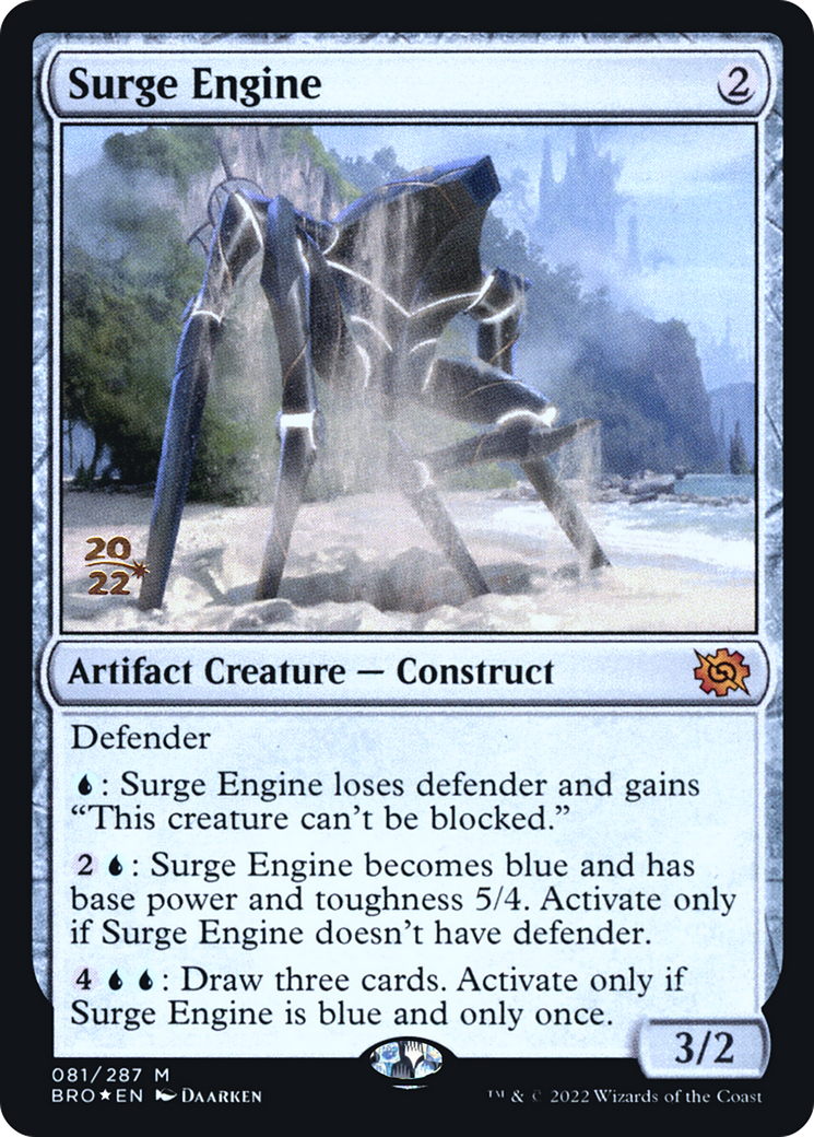 Surge Engine (PRE-81S) [The Brothers' War Promos] Foil MTG Single Wizards of the Coast