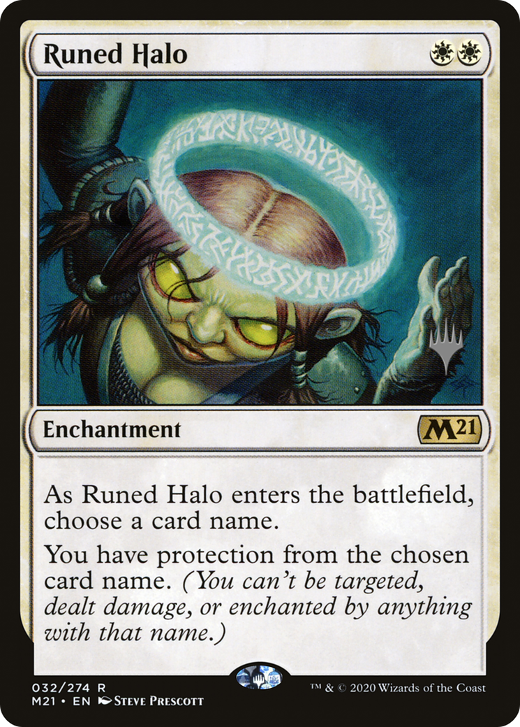 Runed Halo (PPM21-32P) [Core Set 2021 Promos] MTG Single Wizards of the Coast
