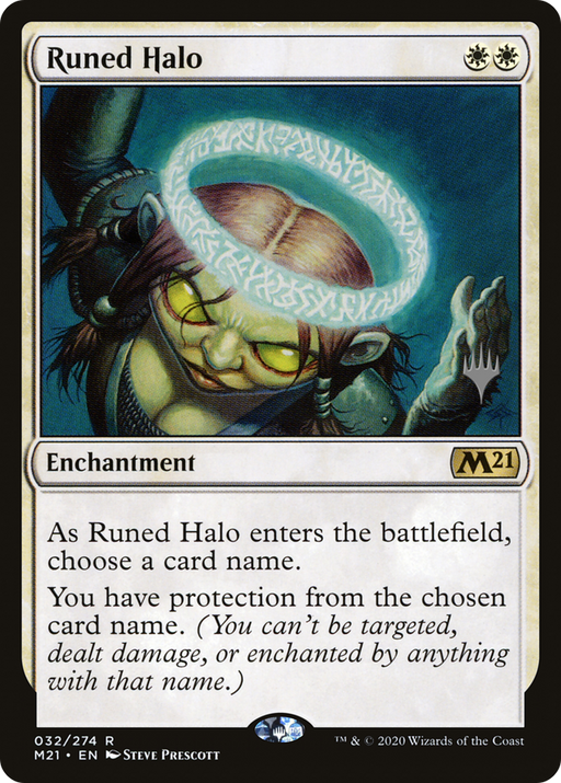 Runed Halo (PPM21-32P) [Core Set 2021 Promos] MTG Single Wizards of the Coast