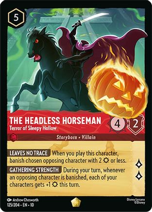 The Headless Horseman - Terror of Sleepy Hollow (125/204) [Whispers in the Well] Cold Foil Lorcana Single Disney