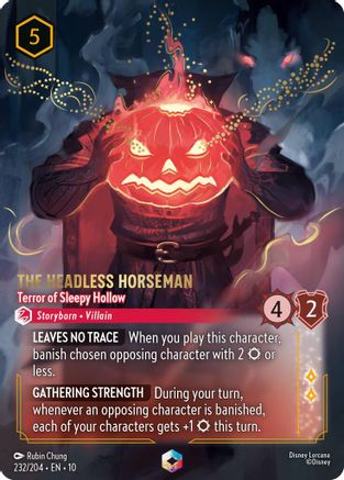 The Headless Horseman - Terror of Sleepy Hollow (Enchanted) (232/204) [Whispers in the Well] Holofoil Lorcana Single Disney