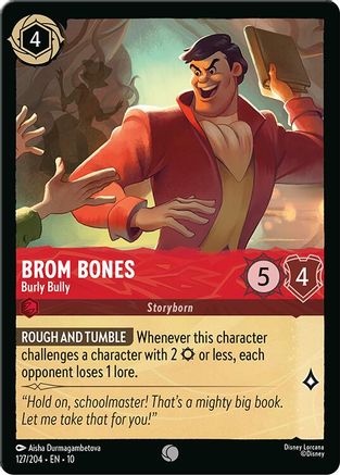 Brom Bones - Burly Bully (127/204) [Whispers in the Well] Cold Foil Lorcana Single Disney