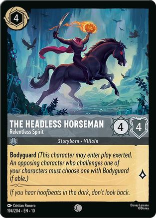 The Headless Horseman - Relentless Spirit (194/204) [Whispers in the Well] Cold Foil Lorcana Single Disney