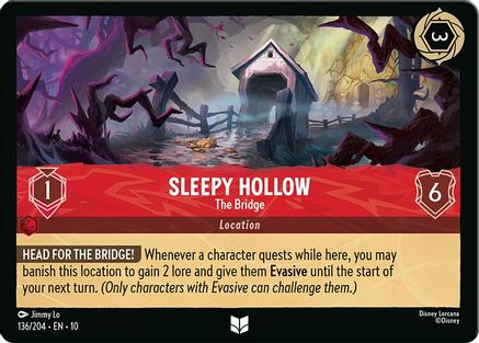Sleepy Hollow - The Bridge (136/204) [Whispers in the Well] Cold Foil Lorcana Single Disney