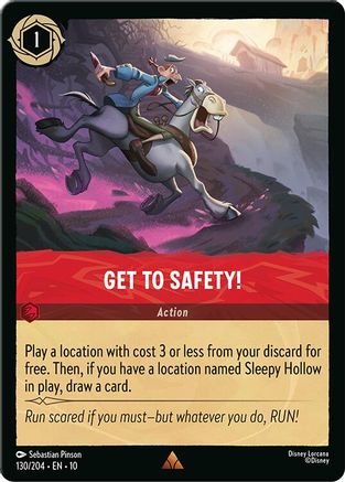 Get to Safety! (130/204) [Whispers in the Well] Cold Foil Lorcana Single Disney