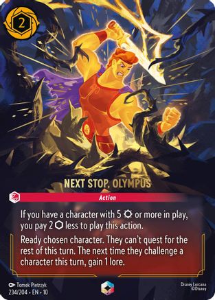 Next Stop, Olympus (Enchanted) (234/204) [Whispers in the Well] Holofoil Lorcana Single Disney