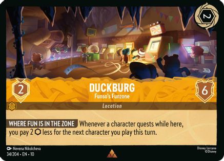 Duckburg - Funso's Funzone (34/204) [Whispers in the Well] Cold Foil Lorcana Single Disney