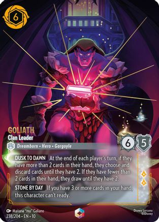 Goliath - Clan Leader (Enchanted) (238/204) [Whispers in the Well] Holofoil Lorcana Single Disney