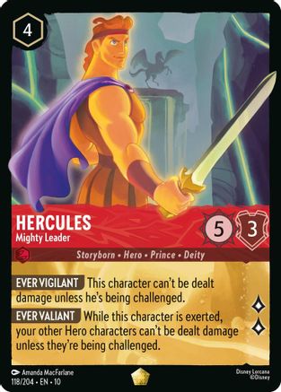 Hercules - Mighty Leader (118/204) [Whispers in the Well] Cold Foil Lorcana Single Disney