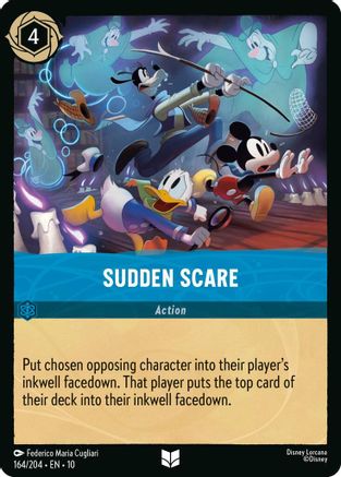 Sudden Scare (164/204) [Whispers in the Well] Cold Foil Lorcana Single Disney
