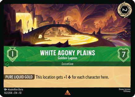 White Agony Plains - Golden Lagoon (102/204) [Whispers in the Well] Cold Foil Lorcana Single Disney