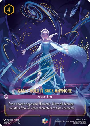 Can't Hold It Back Anymore (Enchanted) (228/204) [Whispers in the Well] Holofoil Lorcana Single Disney