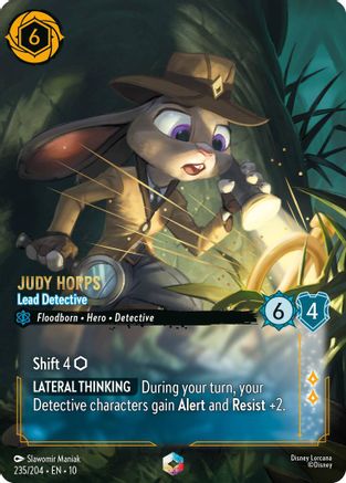 Judy Hopps - Lead Detective (Enchanted) (235/204) [Whispers in the Well] Holofoil Lorcana Single Disney