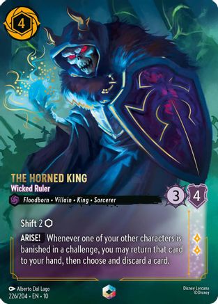 The Horned King - Wicked Ruler (Enchanted) (226/204) [Whispers in the Well] Holofoil Lorcana Single Disney