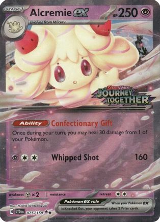 Alcremie ex (Journey Together Stamped) (75) Holofoil [Misc: Cards & Products] Pokemon Single Pokémon