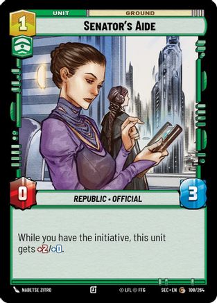 Senator's Aide (108/264) [Secrets of Power] Star Wars: Unlimited Single Disney