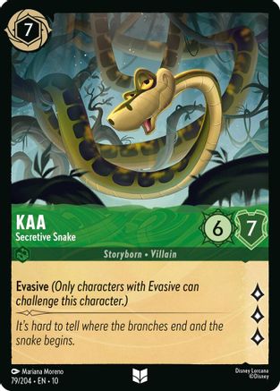 Kaa - Secretive Snake (79/204) [Whispers in the Well] Cold Foil Lorcana Single Disney