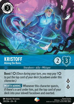 Kristoff - Mining the Ruins (Epic) (218/204) [Whispers in the Well] Holofoil Lorcana Single Disney