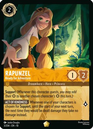 Rapunzel - Ready for Adventure (3/204) [Whispers in the Well] Cold Foil Lorcana Single Disney