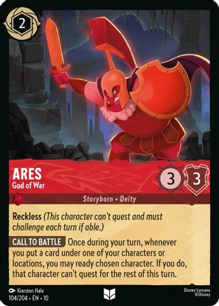 Ares - God of War (104/204) [Whispers in the Well] Cold Foil Lorcana Single Disney