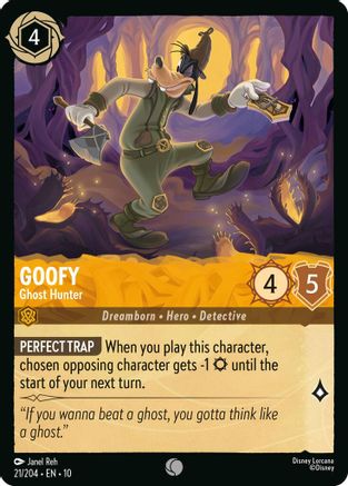Goofy - Ghost Hunter (21/204) [Whispers in the Well] Cold Foil Lorcana Single Disney