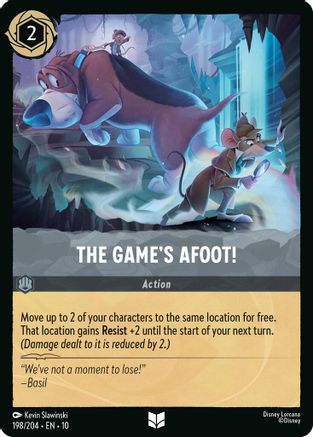 The Game's Afoot! (198/204) [Whispers in the Well] Cold Foil Lorcana Single Disney