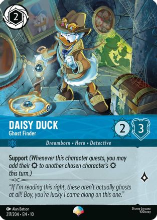 Daisy Duck - Ghost Finder (Epic) (217/204) [Whispers in the Well] Holofoil Lorcana Single Disney