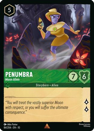 Penumbra - Moon Alien (84/204) [Whispers in the Well] Cold Foil Lorcana Single Disney
