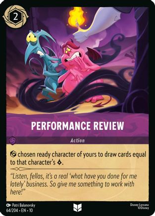 Performance Review (64/204) [Whispers in the Well] Cold Foil Lorcana Single Disney