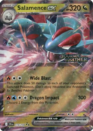 Salamence ex - 114/159 (Journey Together Stamped) Holofoil [Misc: Cards & Products] Pokemon Single Pokémon