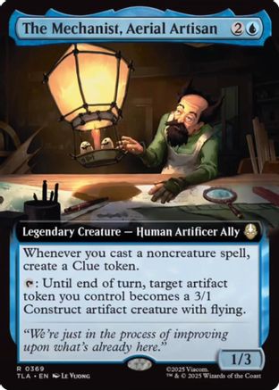 The Mechanist, Aerial Artisan (Extended Art) (TLA-369) [Avatar: The Last Airbender] Foil MTG Single Wizards of the Coast
