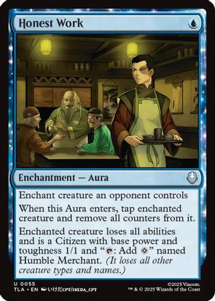 Honest Work (TLA-055) [Avatar: The Last Airbender] MTG Single Wizards of the Coast