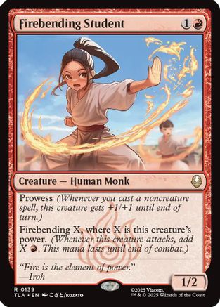 Firebending Student (TLA-139) [Avatar: The Last Airbender] Foil MTG Single Wizards of the Coast