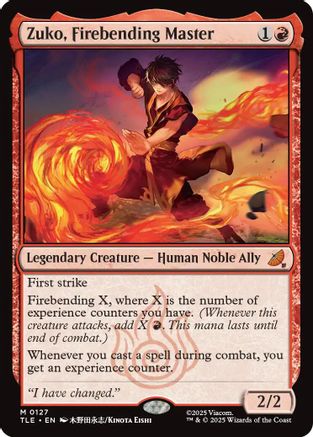 Zuko, Firebending Master (TLE-127) [Avatar: The Last Airbender: Eternal-Legal] MTG Single Wizards of the Coast
