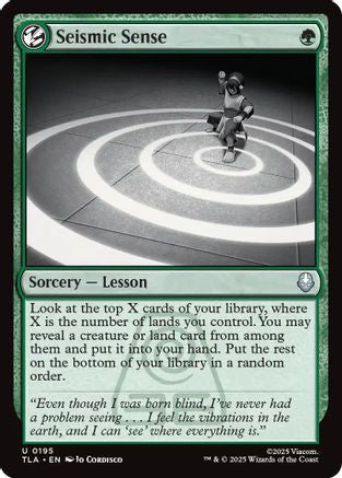 Seismic Sense (TLA-195) [Avatar: The Last Airbender] Foil MTG Single Wizards of the Coast