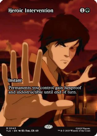 Heroic Intervention (Borderless) (TLE-043) [Avatar: The Last Airbender: Eternal-Legal] MTG Single Wizards of the Coast