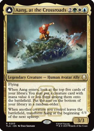 Aang, at the Crossroads (TLA-203) [Avatar: The Last Airbender] Foil MTG Single Wizards of the Coast