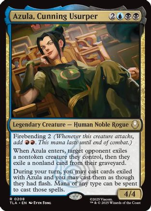 Azula, Cunning Usurper (TLA-208) [Avatar: The Last Airbender] Foil MTG Single Wizards of the Coast