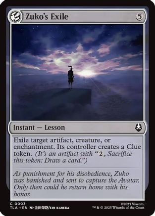 Zuko's Exile (TLA-003) [Avatar: The Last Airbender] Foil MTG Single Wizards of the Coast