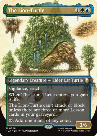 The Lion-Turtle (Borderless) (TLA-328) [Avatar: The Last Airbender] Foil MTG Single Wizards of the Coast