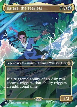 Katara, the Fearless (Borderless) (TLA-305) [Avatar: The Last Airbender] Foil MTG Single Wizards of the Coast
