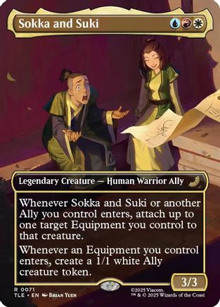 Sokka and Suki (Borderless) (TLE-071) [Avatar: The Last Airbender: Eternal-Legal] MTG Single Wizards of the Coast