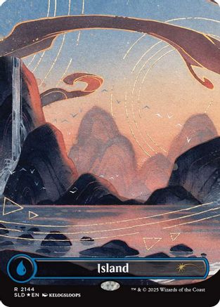 Island (2144) (SLD-2144) [Secret Lair] Drop Series Foil MTG Single Wizards of the Coast