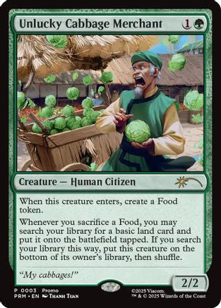 Unlucky Cabbage Merchant (UMP-003) [Misc] Unique and Miscellaneous Promos Foil MTG Single Unique and Miscellaneous Promos