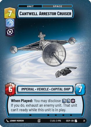 Cantwell Arrestor Cruiser (Foil) [Secrets of Power Weekly Play Promos] Star Wars: Unlimited Single Disney