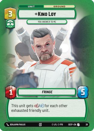 Kino Loy - You Answer to Me (Foil) [Secrets of Power Weekly Play Promos] Star Wars: Unlimited Single Disney