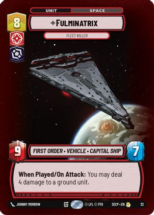 Fulminatrix - Fleet Killer (Foil) [Secrets of Power Weekly Play Promos] Star Wars: Unlimited Single Disney
