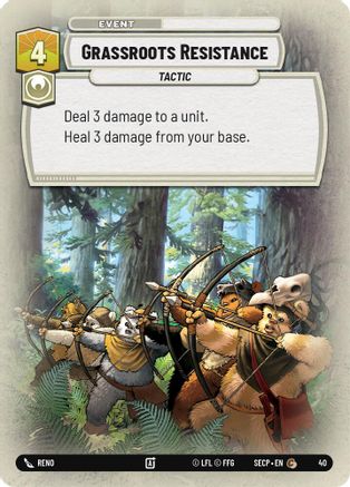 Grassroots Resistance (Foil) [Secrets of Power Weekly Play Promos] Star Wars: Unlimited Single Disney