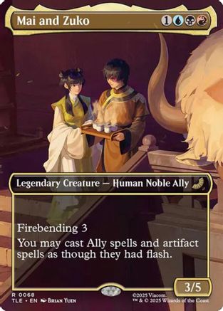 Mai and Zuko (Borderless) (TLE-068) [Avatar: The Last Airbender: Eternal-Legal] MTG Single Wizards of the Coast