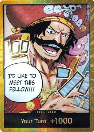 DON!! Card (Gol.D.Roger) (Gold) [Carrying On His Will] Foil One Piece Single Bandai